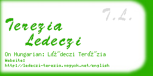 terezia ledeczi business card